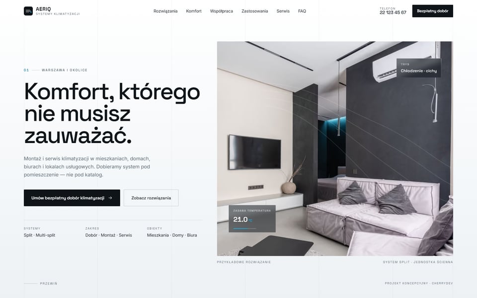 AERIQ — cover realizacji.