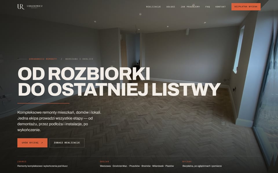 Urbanowicz Remonty — cover realizacji.