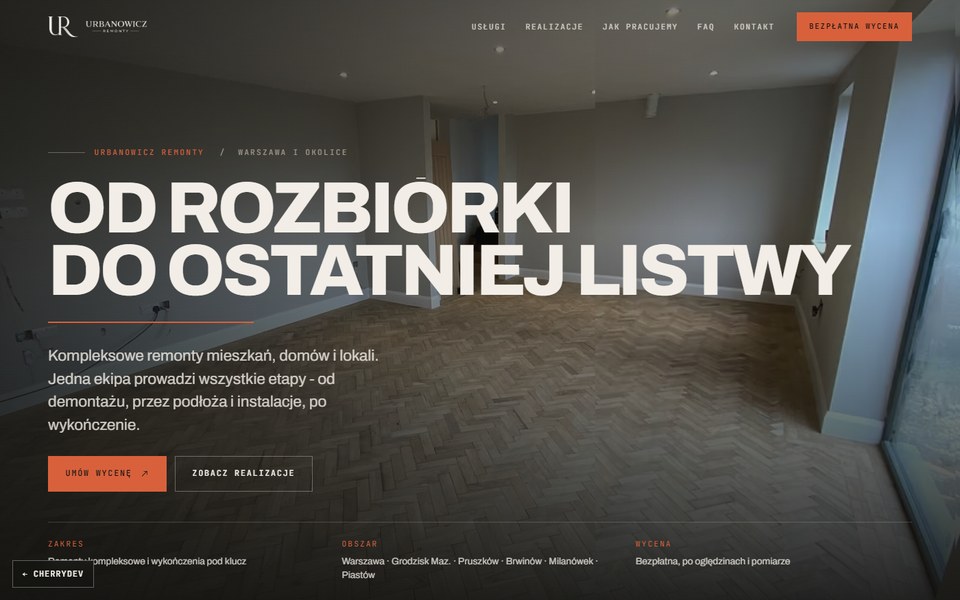 Urbanowicz Remonty - cover realizacji.